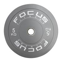 Olympische halterschijf 50 mm - Focus Fitness Bumper plate - 5 kg - Gr - thumbnail