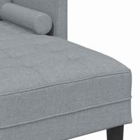 Bankstel met kussen Lichtgrijs Polyester - thumbnail