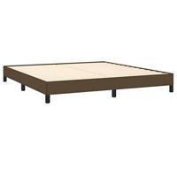 Bedframe zonder matras stof donkerbruin 160x200 cm - thumbnail