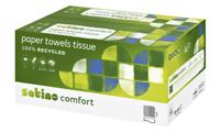 Satino comfort handdoekje z-vw 25x23cm 2 laags helder wit (3200 stuks) - thumbnail