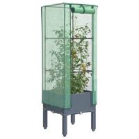 VidaXL Plantenbak verhoogd met kashoes 40x40x140 cm rattanlook - thumbnail