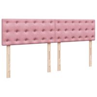 Ottoman bed met matras 180x200 cm fluweel roze - thumbnail