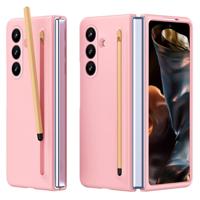 Lunso Samsung Galaxy Z Fold 7 backcover hoes met Stylus & screenprotector - Roze - thumbnail