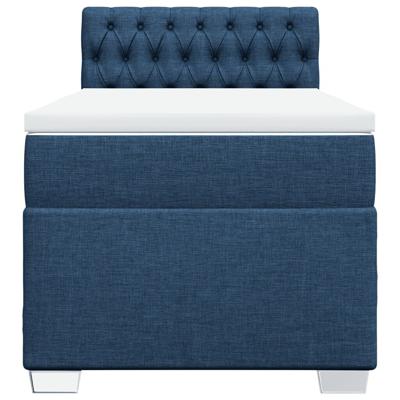 Boxspring met matras stof blauw 100x200 cm - thumbnail