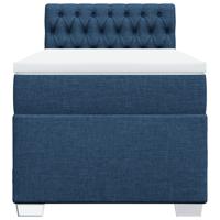 Boxspring met matras stof blauw 100x200 cm - thumbnail