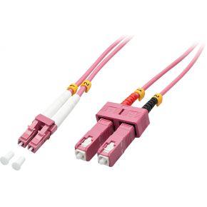 Lindy 46362 Glasvezel kabel 3 m LC SC OM4 Roze Lindy 46362 Glasvezel kabel 3 m LC SC OM4 Roze
