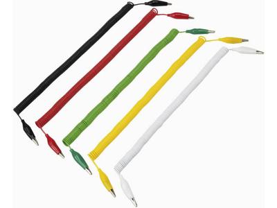 VOLTCRAFT 280MM/0,1/SP Meetsnoerenset [Krokodilklem - Krokodilklem] 3.20 m Zwart, Rood, Geel, Groen, Wit