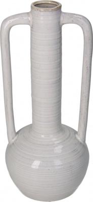 Vaas fijn aardewerk beige 12,2x12,2x27,5 cm HD Collection - Hd collection