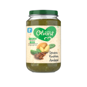 Olvarit Spinazie rundvlees aardappel 8M08 (200 gr)