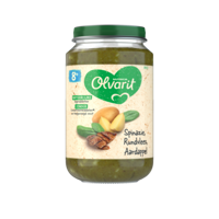 Olvarit Spinazie rundvlees aardappel 8M08 (200 gr) - thumbnail