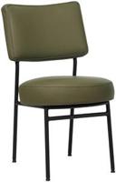 Olijfgroene leren moderne retro eetkamerstoel Rondo - Toledo Leer Olive (olijfgroen leer) - thumbnail