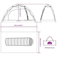 Tent met dak Anders met luchtopening Grijs en zwart 236 x 150 x 136 cm - thumbnail