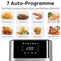 ProfiCook PC-FR 1269 H friteuse Enkel 8 l Vrijstaand 1800 W Heteluchtfriteuse Zwart, Roestvrijstaal - thumbnail