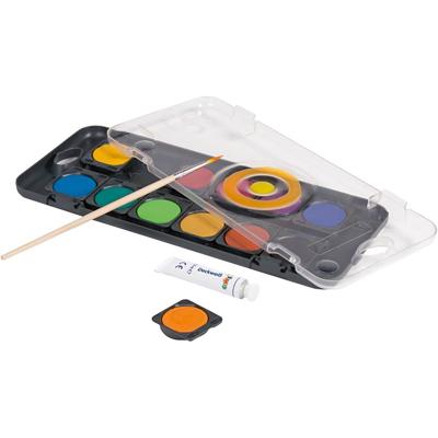 PRIMO waterverf, d 30 mm, diverse kleuren, 12 stuk/ 1 doos PRIMO waterverf, d 30 mm, diverse kleuren, 12 stuk/ 1 doos