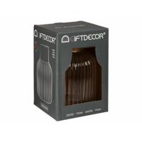 Vaas Gift Decor Transparant Gouden Glas 14,5 x 22 x 14,5 cm (6 Stuks) - thumbnail