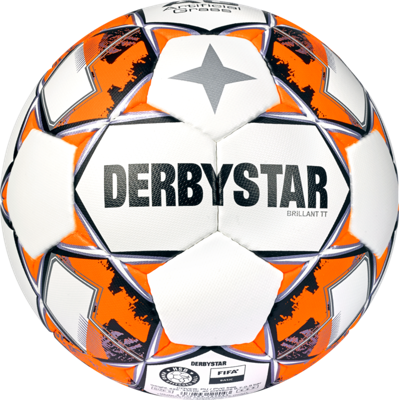 Derbystar Voetbal Brillant TT AG wit zwart oranje 1132 Derbystar Voetbal Brillant TT AG wit zwart oranje 1132
