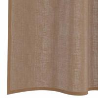 Gordijnen voile met roedezakken 2 st lichtbruin - thumbnail