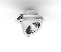 LED downlight 20W 2040 lumen 4000K optioneel dimbaar Ø145mm gatmaat 120mm kantelbaar en draaibaar - thumbnail