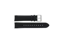 Hugo Boss horlogeband HB-232-1-27-2726 / HB1513085 Leder Zwart 22mm + zwart stiksel - thumbnail