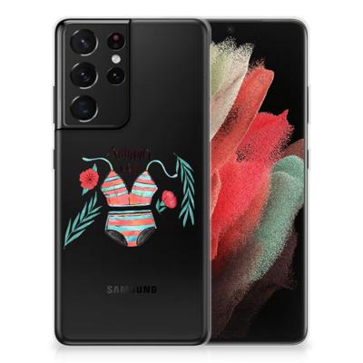 Samsung Galaxy S21 Ultra Telefoonhoesje met Naam Boho Summer Samsung Galaxy S21 Ultra Telefoonhoesje met Naam Boho Summer