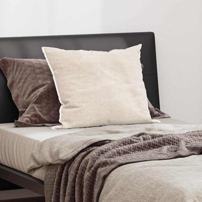 VidaXL Hoofdkussen met kussen wit 61 x 41 x 20 cm polyester