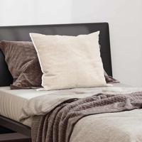 VidaXL Hoofdkussen met kussen wit 61 x 41 x 20 cm polyester - thumbnail