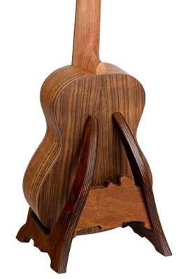 Ortega OWUS-1 ukelele statief hout donker bruin - thumbnail