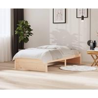 Bedframe massief hout wit 100x200 cm - thumbnail