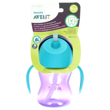 Philips Avent Drinkbeker Rietje Girl Paars 200ml SCF796/02