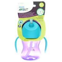 Philips Avent Drinkbeker Rietje Girl Paars 200ml SCF796/02 - thumbnail