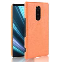 Shockproof Crocodile Texture PC + PU Case for Sony Xperia 1 (Yellow) - thumbnail