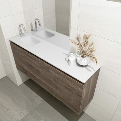 MONDIAZ OLAN 120cm toiletmeubel dark brown. LEX wastafel talc links 1 kraangat MONDIAZ OLAN 120cm toiletmeubel dark brown. LEX wastafel talc links 1 kraangat