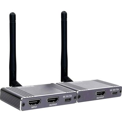 SpeaKa Professional SP-WLME-400 Draadloze HDMI-set 180 m 5 GHz 1920 x 1080 Pixel Doorgeluste HDMI-uitgang
