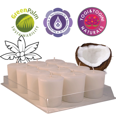 Votief Kaars Green Palm Kokoswas Geurloos