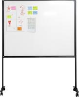 Smit Visual whiteboard, emaille, magnetisch, verrijdbaar, 150 x 120 cm - thumbnail