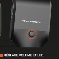 Bluetooth gaming speakers - NOVA GAMING - Cygnus - RGB LED - Zwart - thumbnail