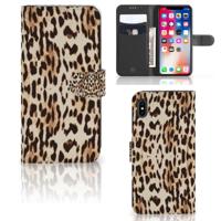 Apple iPhone Xs Max | Telefoonhoesje | Met pasjeshouder | Leopard - thumbnail