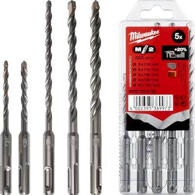 Milwaukee SDS-plus hamerborenset - 2-kanten snijdend - VE=5 - 4932352338