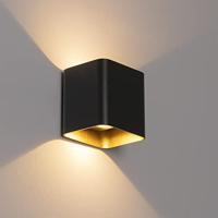 QAZQA Moderne wandlamp zwart incl. LED IP54 vierkant - Evi - thumbnail