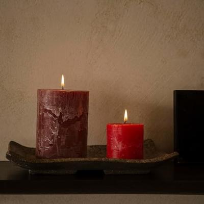 Kaars rustiek 80/110 mm bordeaux Spaas - Spaas