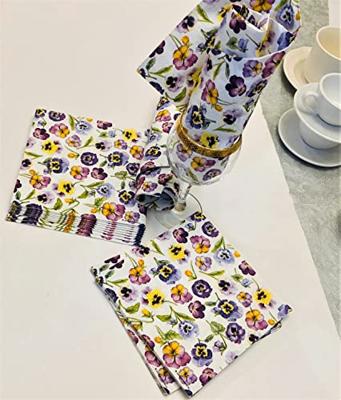 Ambiente Servetten 33x33 cm Pansy all over Voorjaar Lente