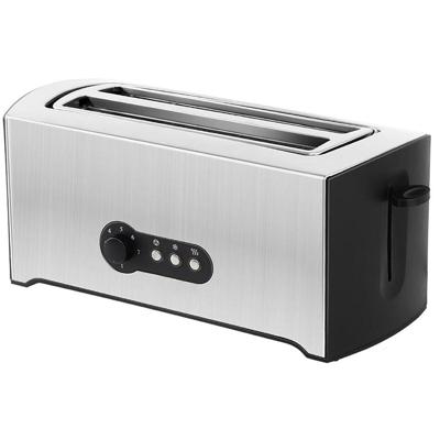 Stijlvolle RVS Broodrooster met 3 Functies - Zwart - 1600 Watt