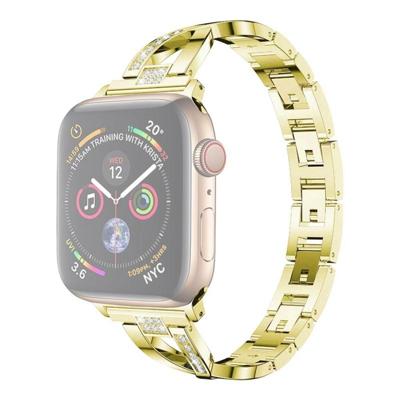 Kleurrijke diamant roestvrijstalen horlogeband voor Apple Watch serie & 40mm/3 & 2 & 1 38mm (goud) Kleurrijke diamant roestvrijstalen horlogeband voor Apple Watch serie & 40mm/3 & 2 & 1 38mm (goud)