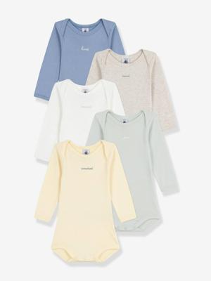 Set van 5 body's weekplanner lange mouwen PETIT BATEAU meerkleurig