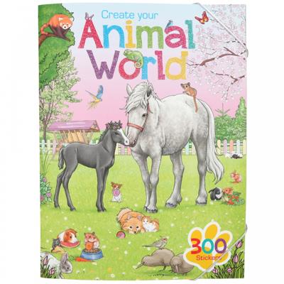 Create your stickerboek Animal World meisjes 33 cm papier Create your stickerboek Animal World meisjes 33 cm papier
