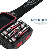 Ansmann HD200B Hoofdlamp LED werkt op batterijen 185 lm 15 h - thumbnail