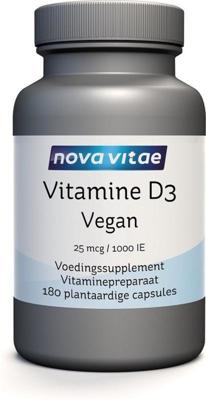 Nova Vitae Vitamine D3 1000IE/25mcg vegan 180 Vegetarische capsules