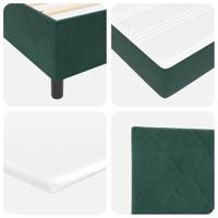 Boxspring bed met matras Donkergroen 100 x 200 cm Fluweel - thumbnail