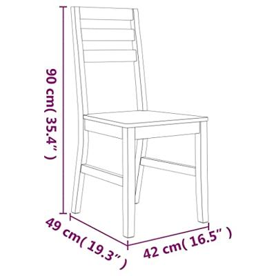 Eetkamerstoelen 2 st massief acaciahout