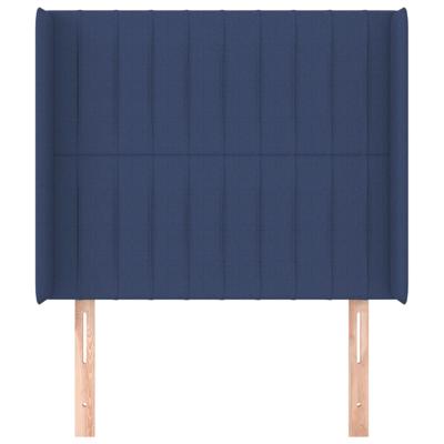 Hoofdbord met randen 83x16x78/88 cm stof blauw